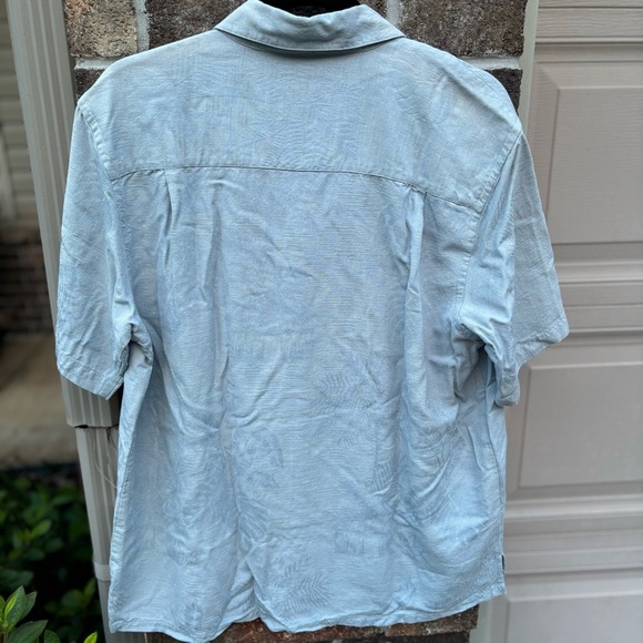 Island Republic 100% Silk Shirt Men’s Large Tropical Palm Print - Picture 4 of 6